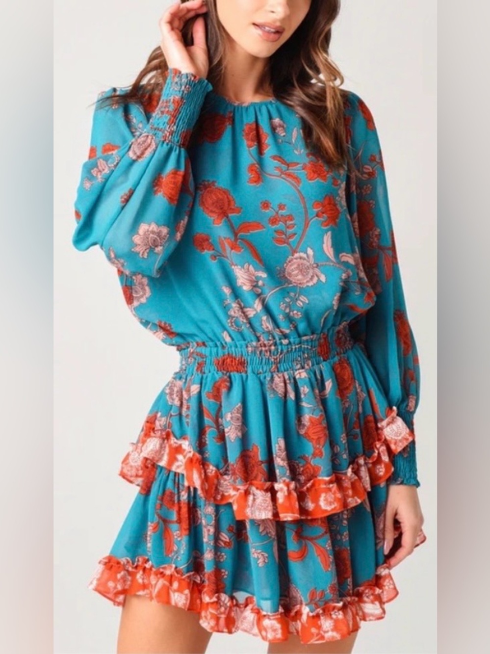 MISA Los Angeles Camila tiered mini dress, NWOT